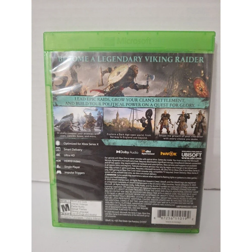 Ubisoft Assassin’s Creed Valhalla Xbox One/Series X 4K HDR Smart Delivery Game